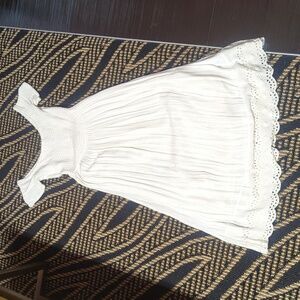 Roxy off shoulder beachy eyelet trim dress